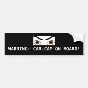 AUTOCAMERA AAN BOORD BUMPERSTICKER "GEWELDIG"