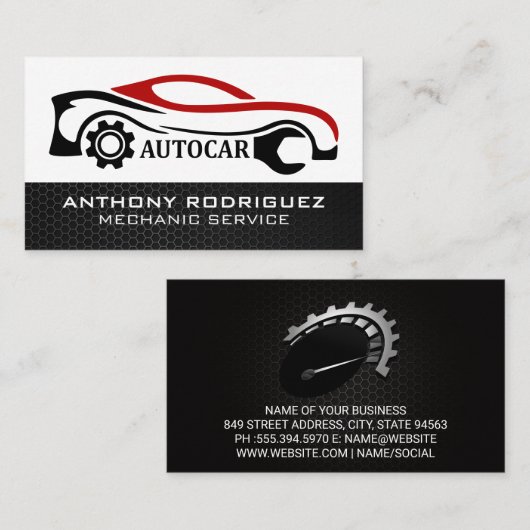 Autocar Repair Services | monteur Visitekaartje (Voorkant / Achterkant)