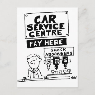 Autocentrum Mechanica en Schokdempers Briefkaart