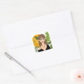 Autocolante adesivo girl be nature vierkante sticker (Envelop)
