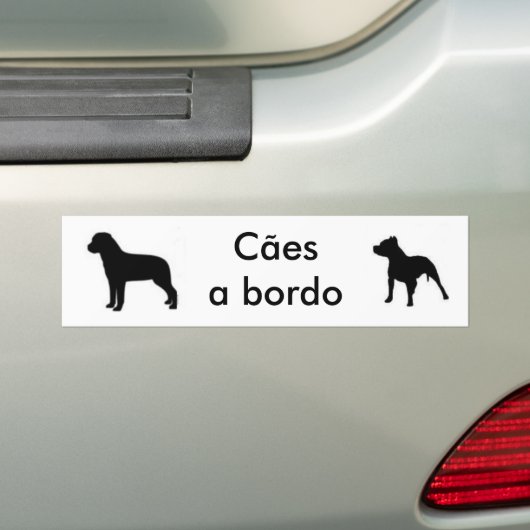 autocolante cães a bordo-Rott e Pit Bumpersticker (Op auto)