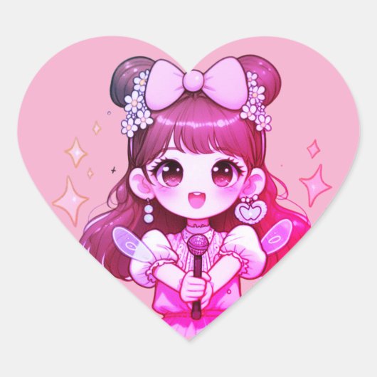 Autocolante garota kpop kawaii cantora hart sticker (Voorkant)