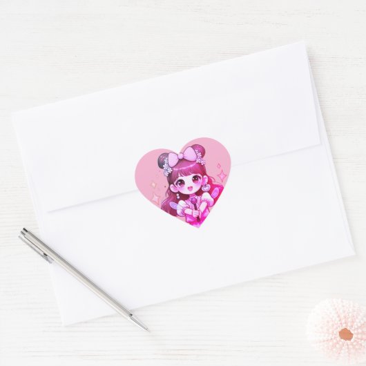 Autocolante garota kpop kawaii cantora hart sticker (Envelop)