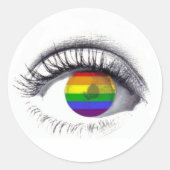 Autocolante Rainbow Eye Ronde Sticker (Voorkant)