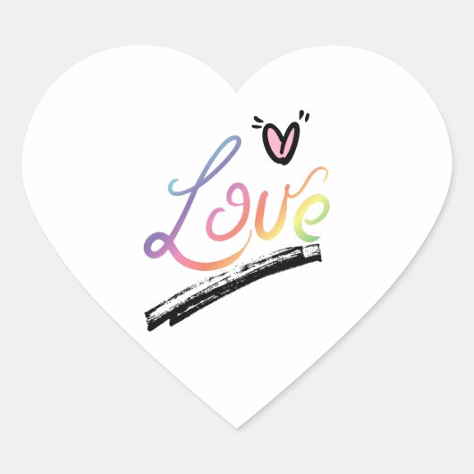 Autocollant Love Hart Sticker (Voorkant)