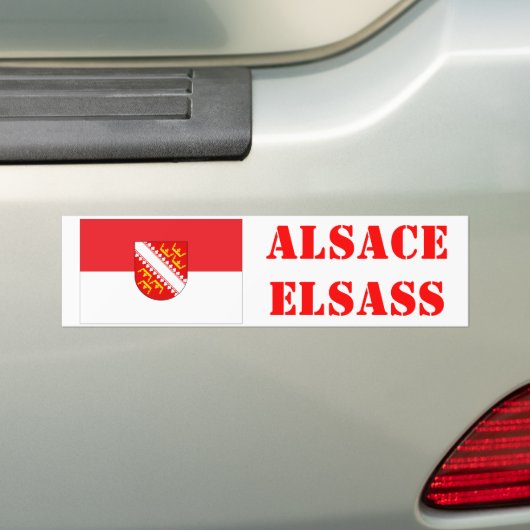 Autocollant pour voiture Alsace Rot ùn Wiss Bumpersticker (Op auto)