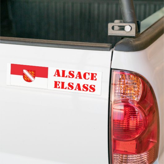 Autocollant pour voiture Alsace Rot ùn Wiss Bumpersticker (Op Truck)