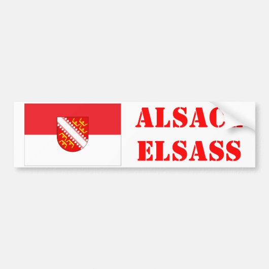 Autocollant pour voiture Alsace Rot ùn Wiss Bumpersticker (Voorkant)