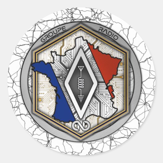 AUTOCOLLANT RADIO 2025 RONDE STICKER (Voorkant)