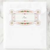 Autocollant rétro avec étiquette roos rechthoekige sticker (Tas)