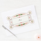 Autocollant rétro avec étiquette roos rechthoekige sticker (Envelop)