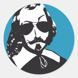 Autocollant x20 Samuel ChamPlak Hipster lunettes Ronde Sticker