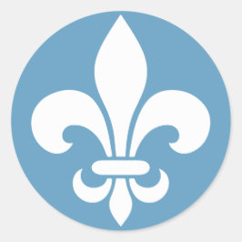 AutocollantX20 Fleur de lys français métal antiek Ronde Sticker