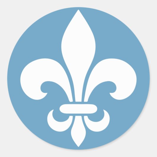 AutocollantX20 Fleur de lys français métal antiek Ronde Sticker (Voorkant)