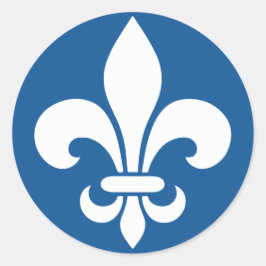 AutocollantX20 Fleur de lys français métal antiek Ronde Sticker