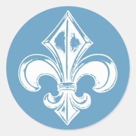 AutocollantX20 Fleur de lys français métal antiek Ronde Sticker