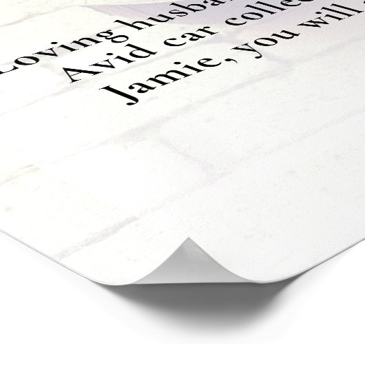 Autocollecteur viering van het leven foto, begrafe poster (Hoek)