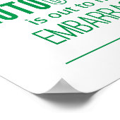 AutoCorrecte technologie blaast me Humor groen Poster (Hoek)