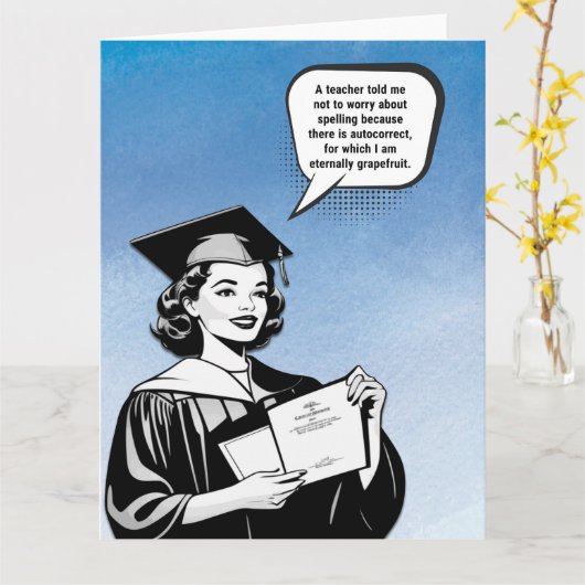 Autocorrectie-begroeting Kaart (Gele Bloem)