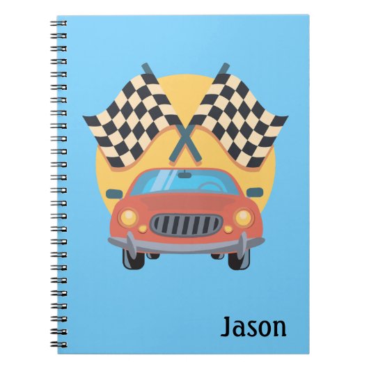 Autocoureur Auto Thema Notitieboek (Voorkant)