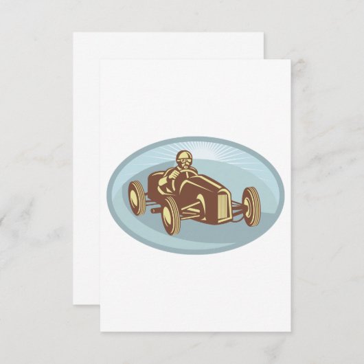  autocoureur Classic Motorsport Art Kaart (Voorkant / Achterkant)