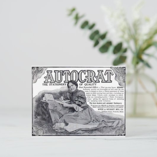 Autocrat Stationery Ad Briefkaart (Staand voorkant)