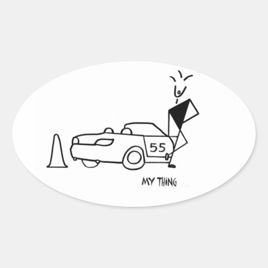 Autocross stickers, autoracing stickers, ovale sticker (Voorkant)