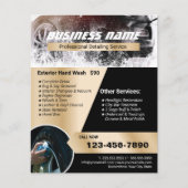 Autode tailing Autowasserij Professionele reinigin Flyer (Voorkant)