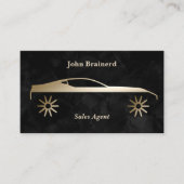 Autodealer Velvet Zwart en Goud QR-code Visitekaartje (Voorkant)
