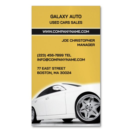 Autodealerreparatie Magnetisch Visitekaartje (Voorkant Verticaal)