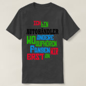 autodealers autoverkopers t-shirt (Design voorkant)