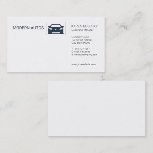 autodealerschap | Automatisch onderhoud Visitekaartje (Voorkant / Achterkant)