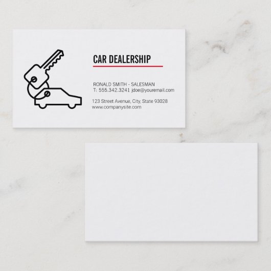 autodealerschap visitekaartje (Voorkant / Achterkant)