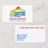 Autodetail kleurrijk visitekaartje (Voorkant / Achterkant)