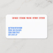 Autodetail kleurrijk visitekaartje (Achterkant)