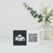 Autodetailhandelaar Douane QR Visitekaartje (Staand voorkant)