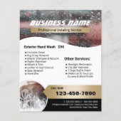 Autodetailing Autowasserette Modern Gold Label-rei Flyer (Voorkant)