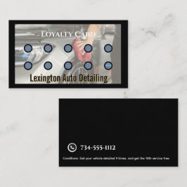 Autodetailing Loyalty Punch Card Autoservice Auto Visitekaartje