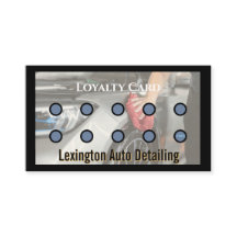 Autodetailing Loyalty Punch Card Autoservice Auto