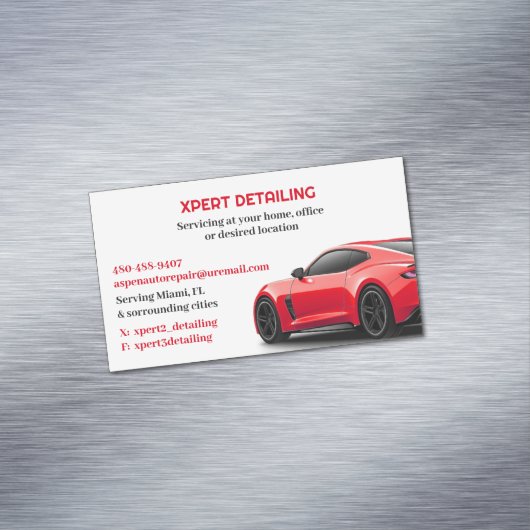 Autodetailing Magnetisch Visitekaartje (Voorbeeld)