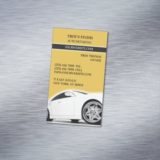 Autodetailing Magnetisch Visitekaartje (Voorbeeld)