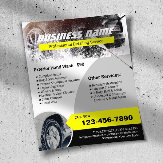 Autodetailing Powerwas Professionele Reiniging  Flyer