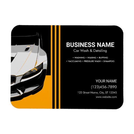 Autodetailing Professionele Autowas Magneet (Horizontaal)