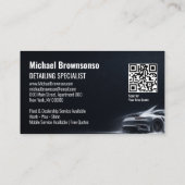 Autodetailing Wassen Modern Professionele Auto Visitekaartje (Achterkant)