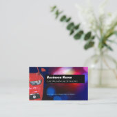 Autodetaillering, Rode Sportwagen, QR code Visitekaartje (Staand voorkant)