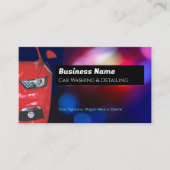 Autodetaillering, Rode Sportwagen, QR code Visitekaartje (Voorkant)