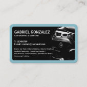 Autodetaillering tweetalig Visitekaartje (Voorkant)