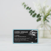 Autodetaillering tweetalig Visitekaartje (Staand voorkant)