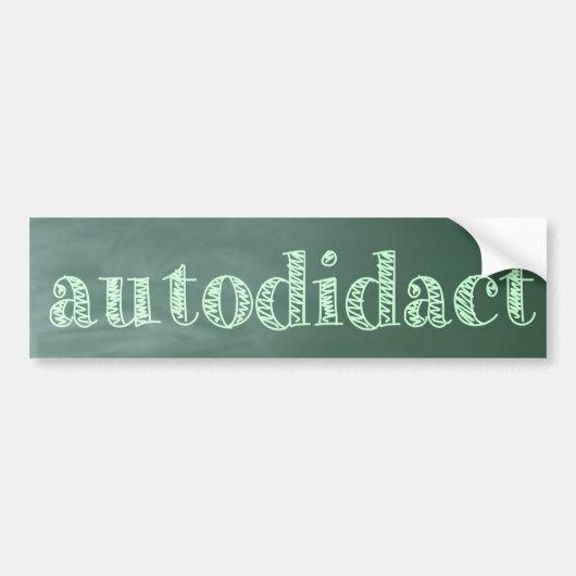 autodidact bumpersticker (Voorkant)