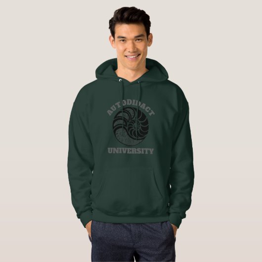 AUTODIDACT UNIVERSITY Mannen Hoodie Sweatshirt (Voorkant volledig)